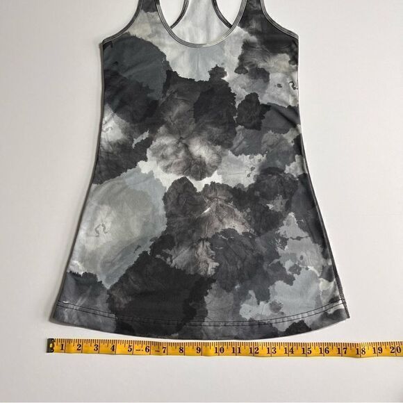 lululemon Cool Racerback White Coal Tinted Canvas Super Racerback Tank Size 4 - Picture 8 of 11